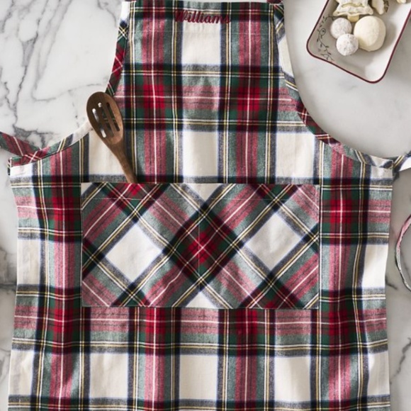 NWT Pottery Barn Stewart Plaid Apron Ralph Lauren Christmas RLC Williams Sonoma - Picture 4 of 4